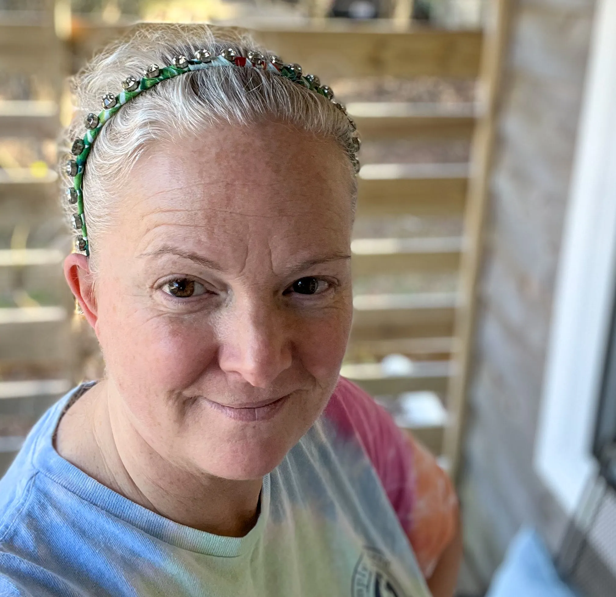 Sam Tropical Plant Rhinestone Thin Headband