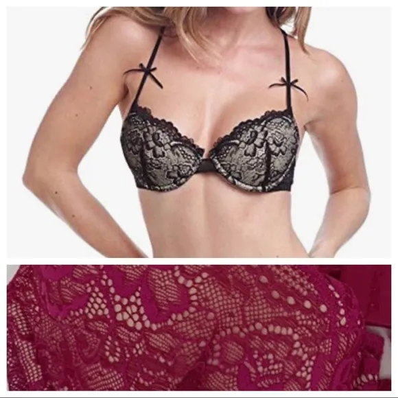 Samantha Chang Magenta Lace T-back bra