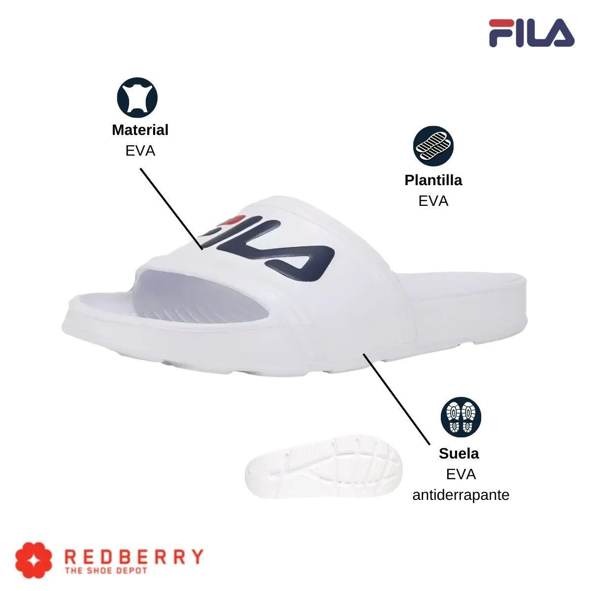 Sandalias Fila Hombre Sleek Slide SM00004125
