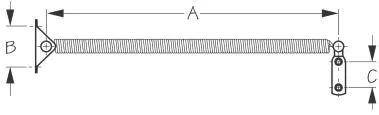 SEADOG 321650-1 SS HATCH SPRING 8.75"