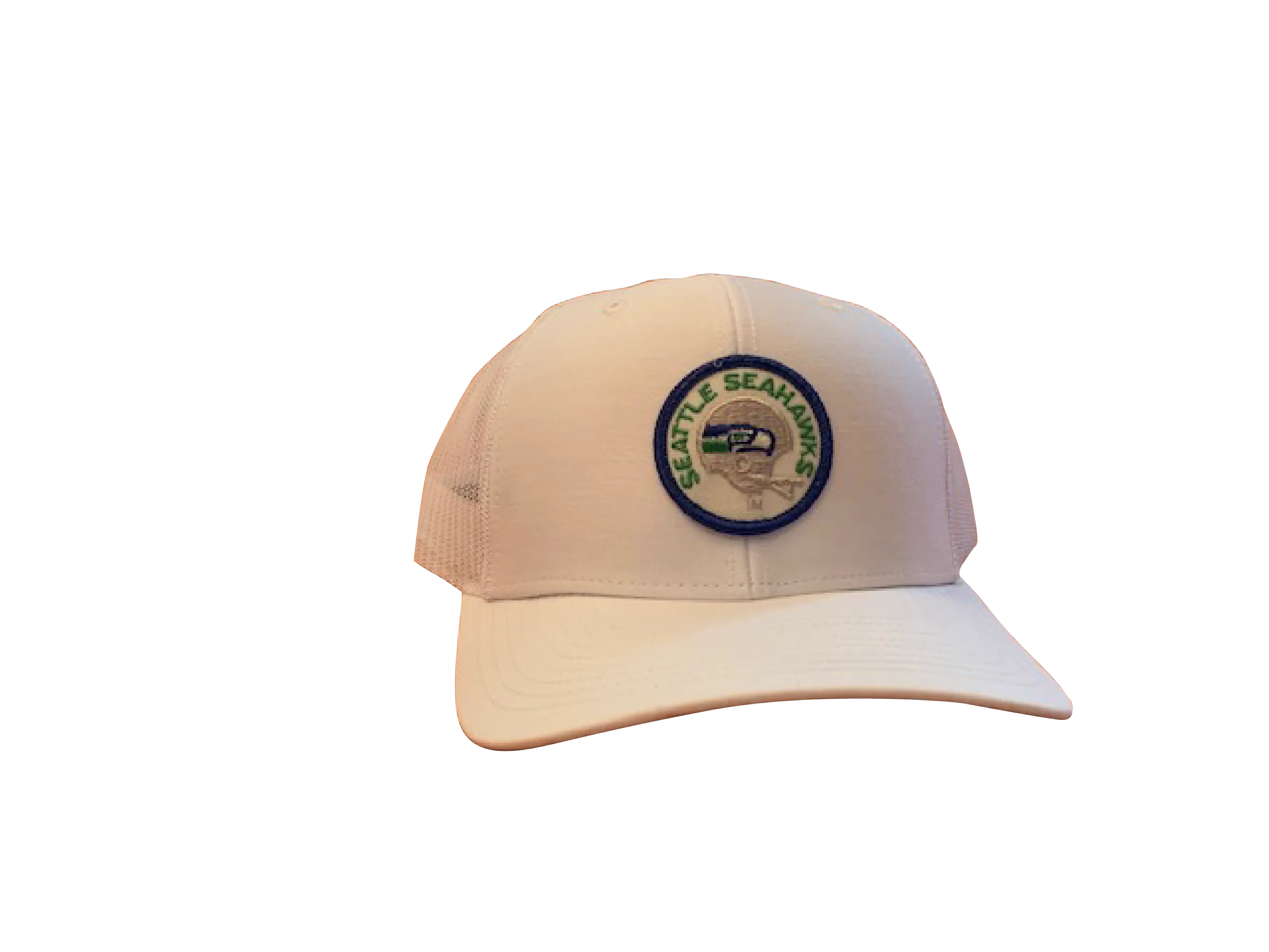 Seattle Seahawks Patch Trucker Cap - White