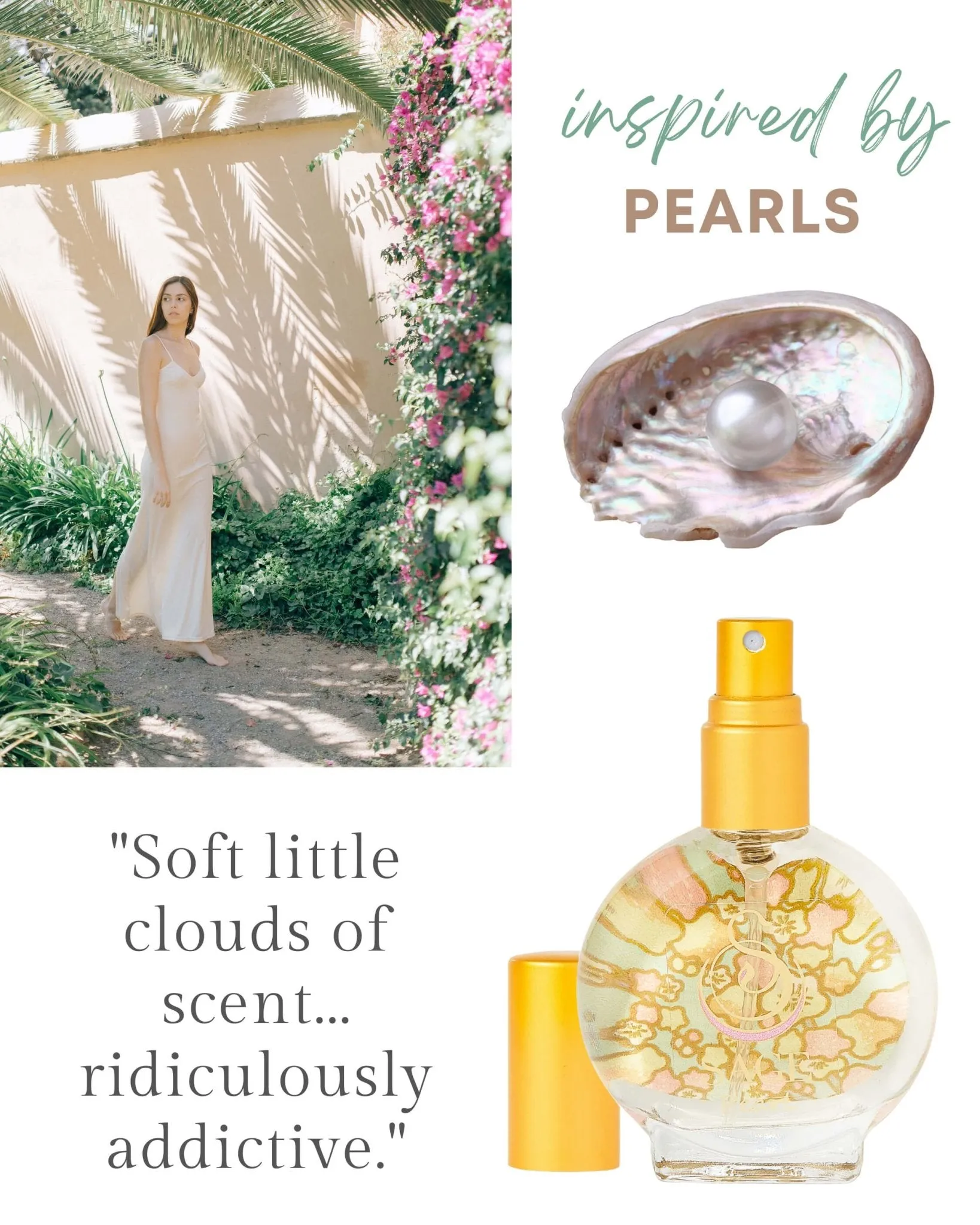 Secret Garden CLEAN Gift Set ~ Diamond Perfume Oil Concentrate Roll-On and Turquoise & Pearl Organic Eau de Toilettes by Sage