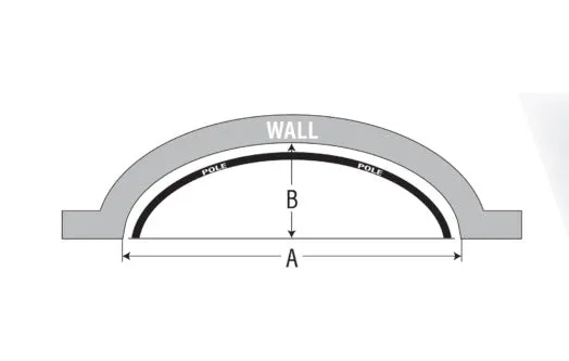 Select Metal Continuous Curved Arched Pole, Up to 12ft Length