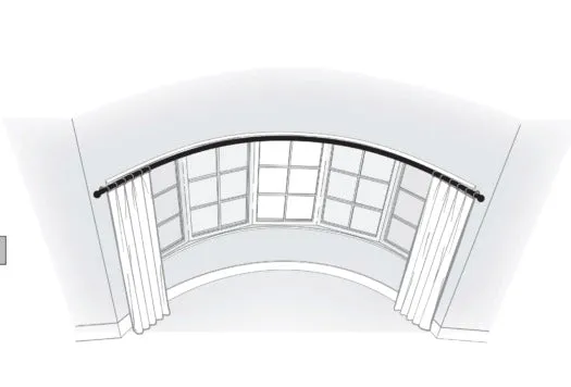 Select Metal Continuous Curved Arched Pole, Up to 12ft Length