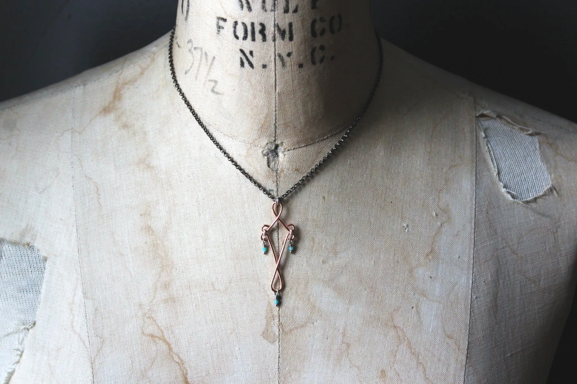Selkie | Amazonite. Hand-formed Pendant Necklace.