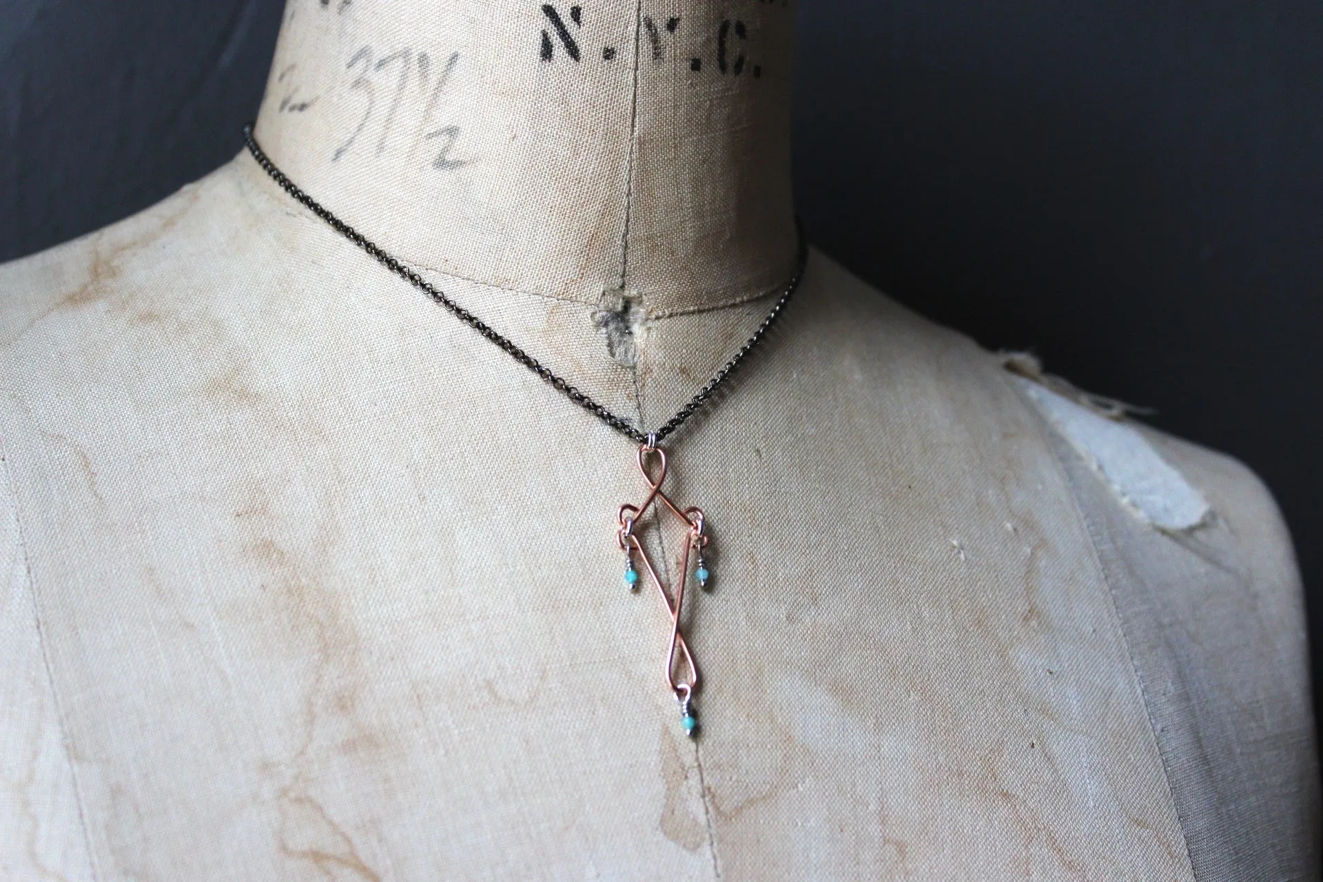 Selkie | Amazonite. Hand-formed Pendant Necklace.