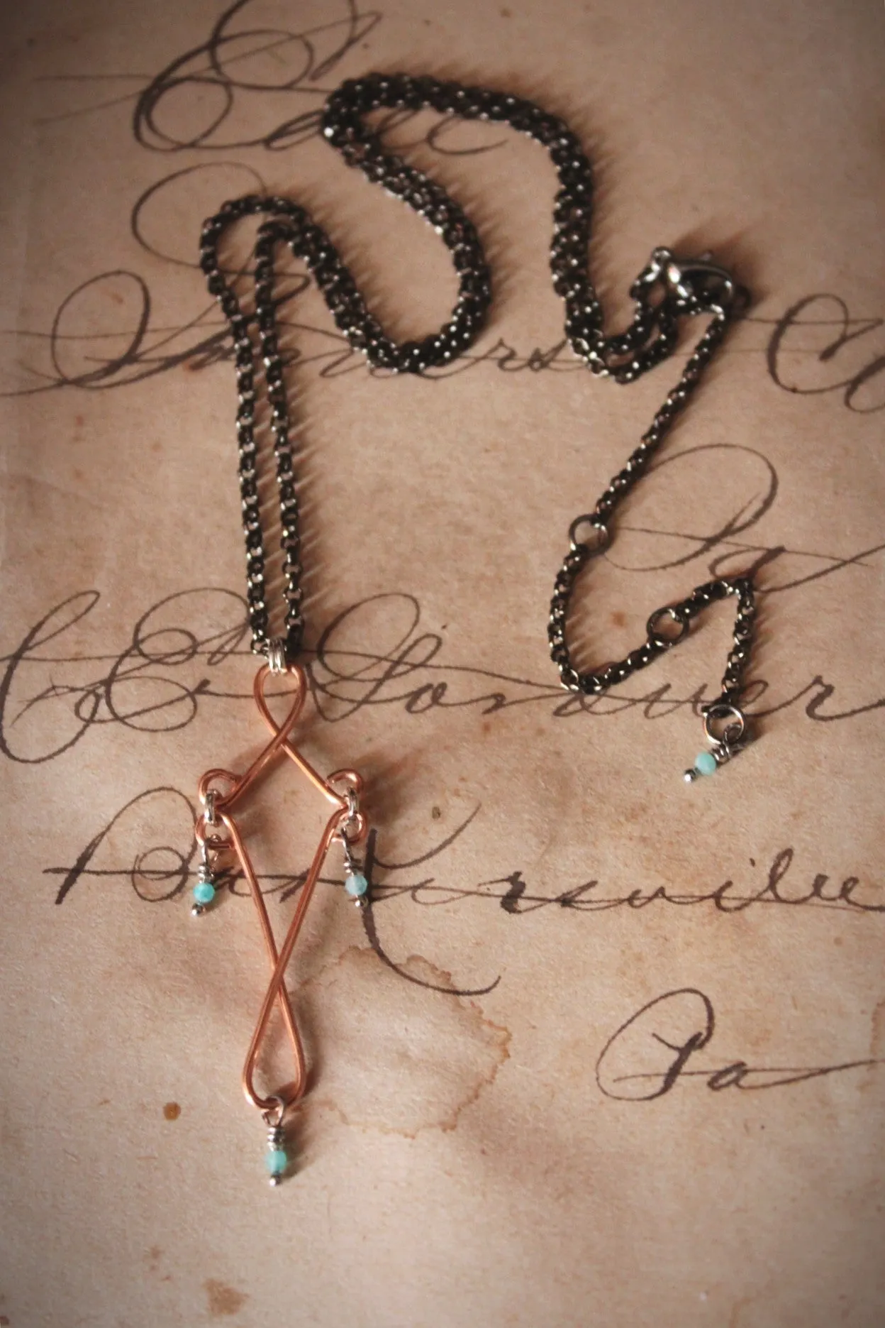 Selkie | Amazonite. Hand-formed Pendant Necklace.