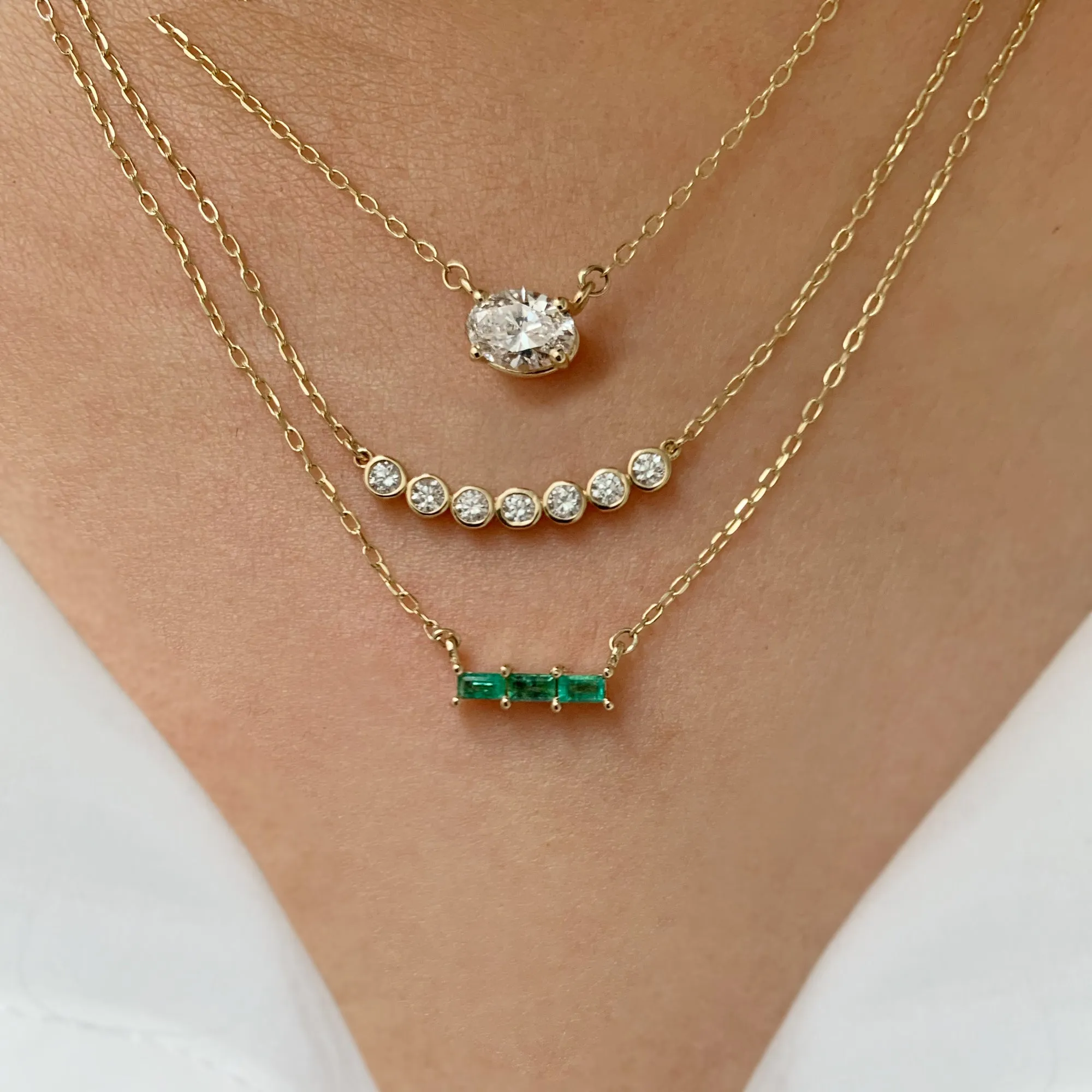 Seven Diamond Necklace