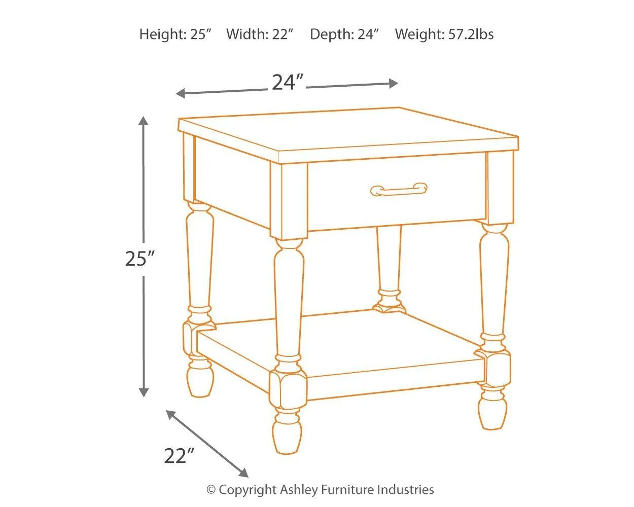 Shawnalore - Rectangular End Table