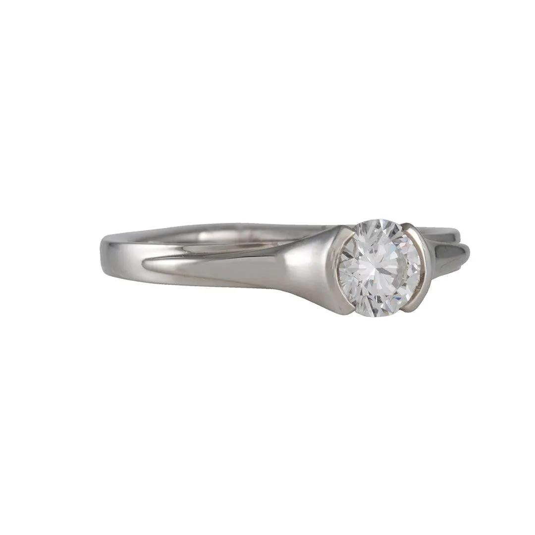 SHOLDT DESIGN - Organic Half Bezel Solitaire with Diamond