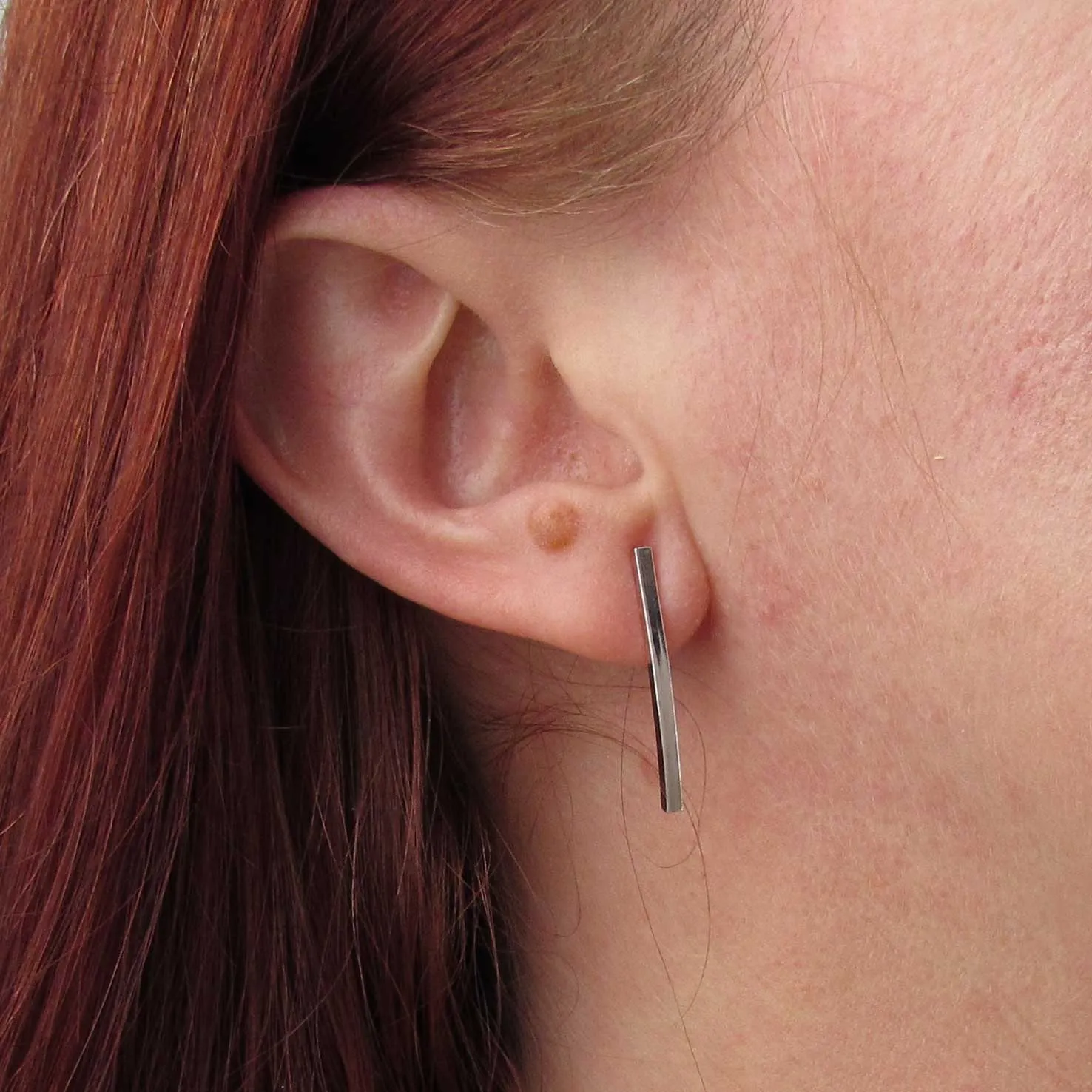 Silver Bar Earrings