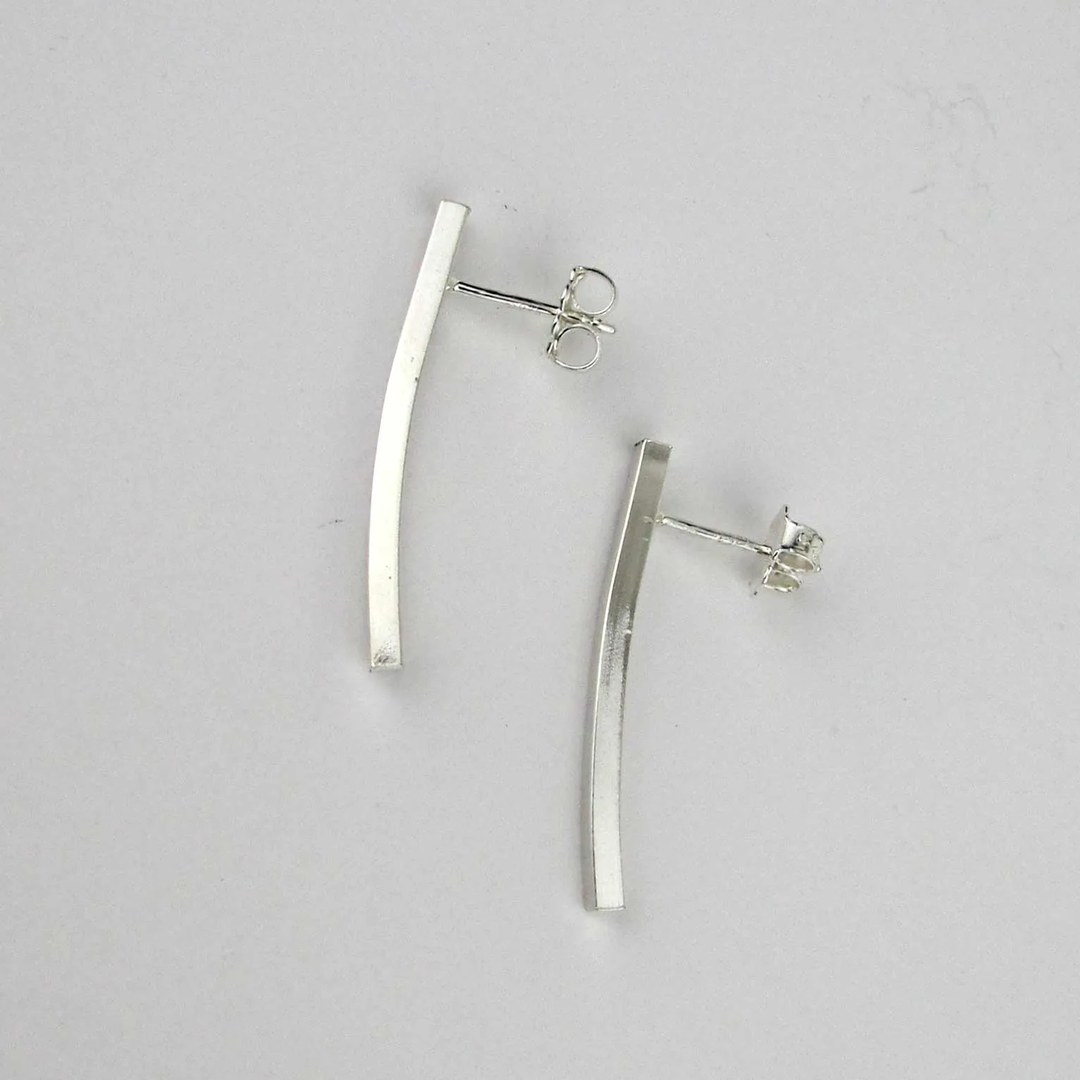 Silver Bar Earrings