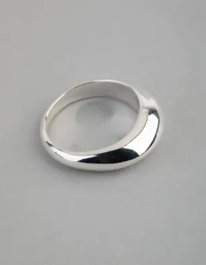 Silver Plated Brass Rounded Ring