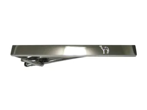 Silver Toned Etched Sleek Camel Tie Clip