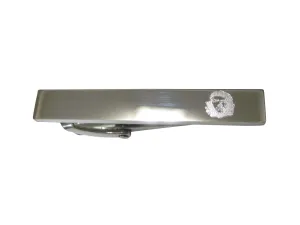Silver Toned Etched Sleek Che Guevara Skinny Tie Clip