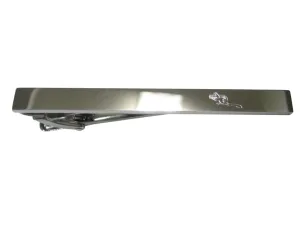 Silver Toned Etched Sleek Chipmunk Tie Clip