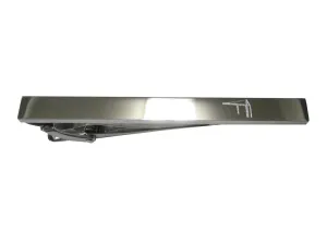 Silver Toned Etched Sleek Construction Crane Tie Clip