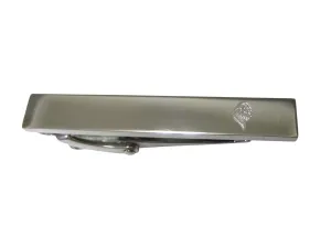 Silver Toned Etched Sleek Gorilla Head Skinny Tie Clip
