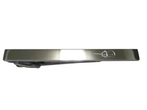 Silver Toned Etched Sleek Horseshoe Crab Tie Clip