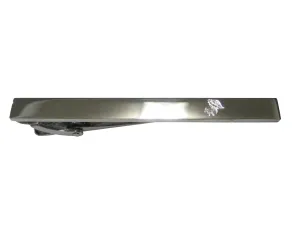Silver Toned Etched Sleek Jellyfish Tie Clip