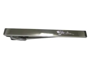 Silver Toned Etched Sleek Manatee Tie Clip