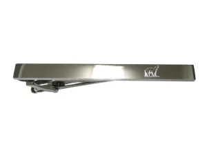 Silver Toned Etched Sleek Polar Bear Tie Clip