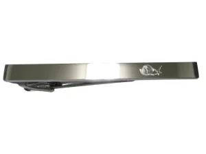 Silver Toned Etched Sleek Snail Tie Clip
