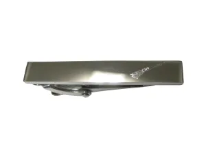 Silver Toned Etched Sleek Squid Skinny Tie Clip