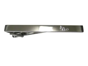 Silver Toned Etched Sleek Squirrel Tie Clip