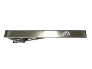 Silver Toned Etched Sleek Turtle Tortoise Tie Clip