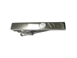 Silver Toned Etched Sleek XYO Coin Cryptocurrency Blockchain Skinny Tie Clip