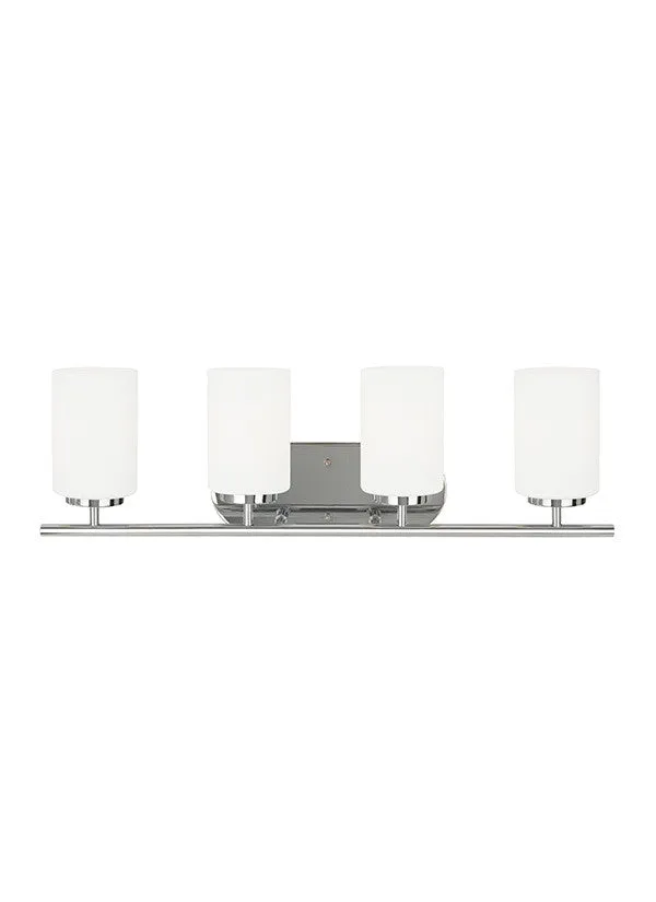 Sleek Chrome 4 Light Wall/Bath Light