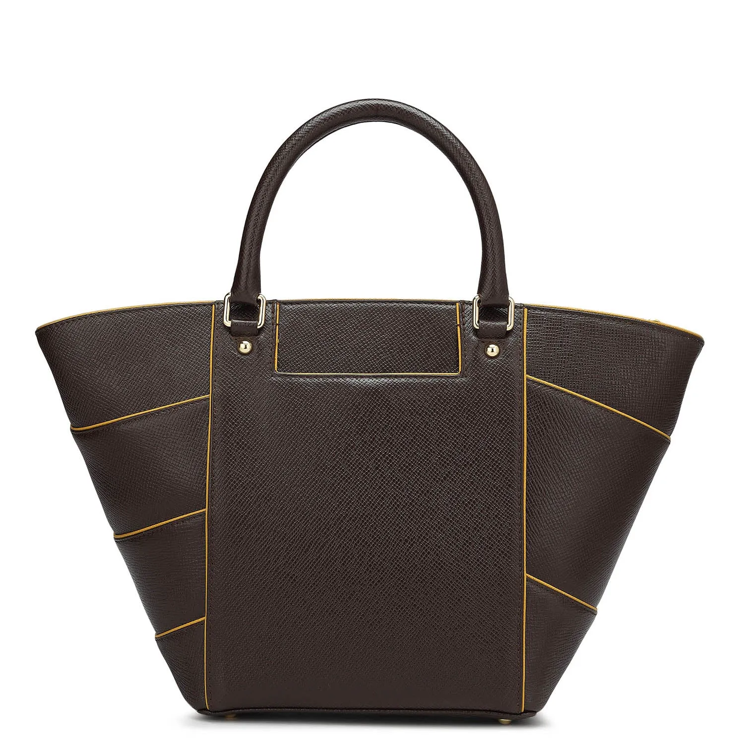 Small Franzy Leather Satchel - Chocolate