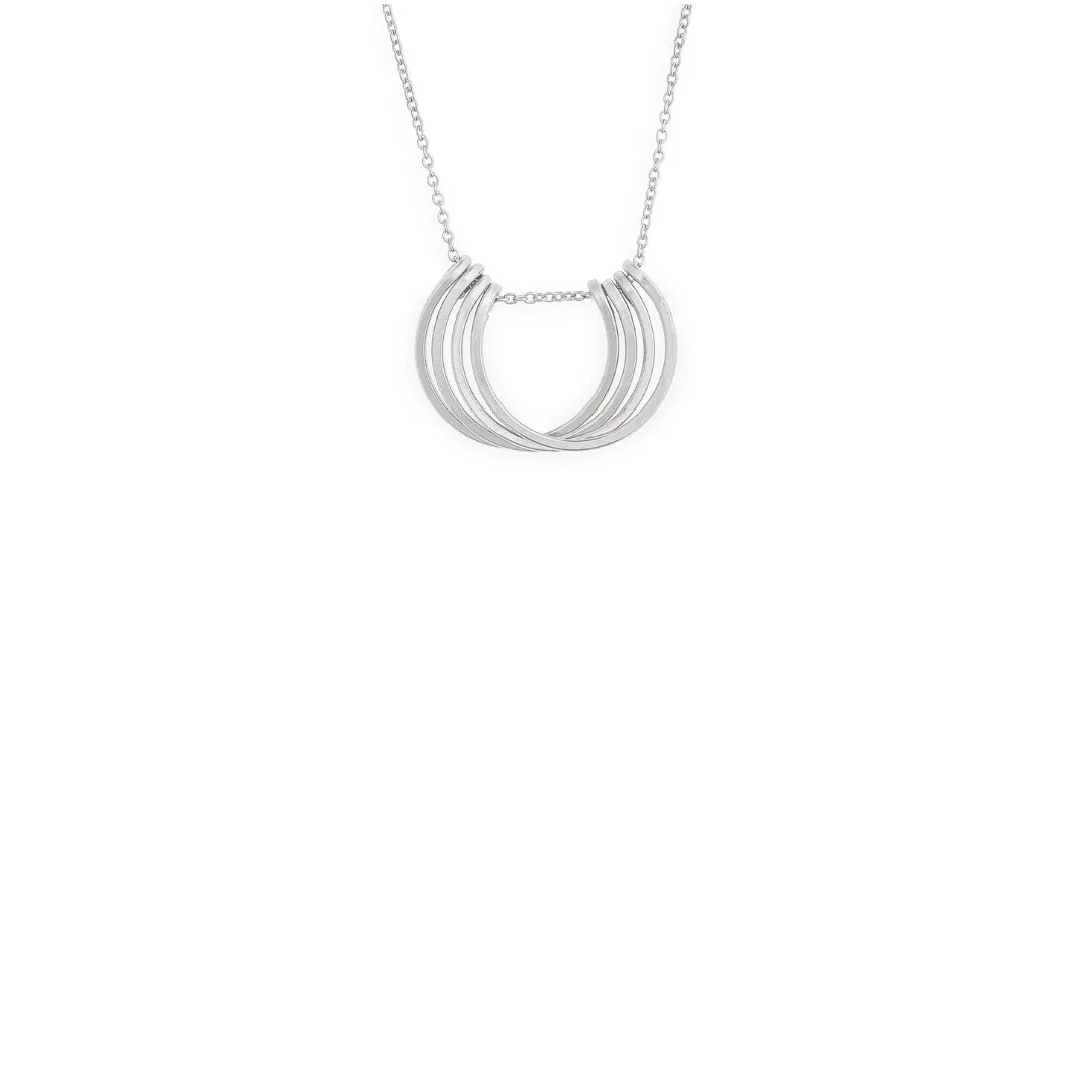 Small Honey Petals Necklace in Sterling Silver