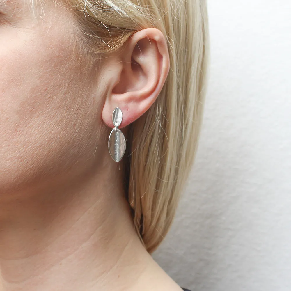 Small Linked Leaves Post Earrings