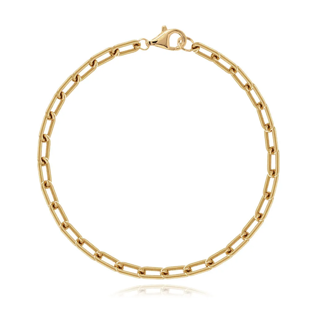 Small Rounded Paperclip Bracelet