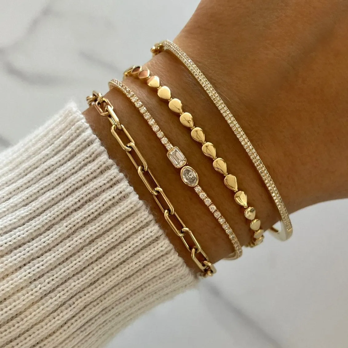 Small Rounded Paperclip Bracelet