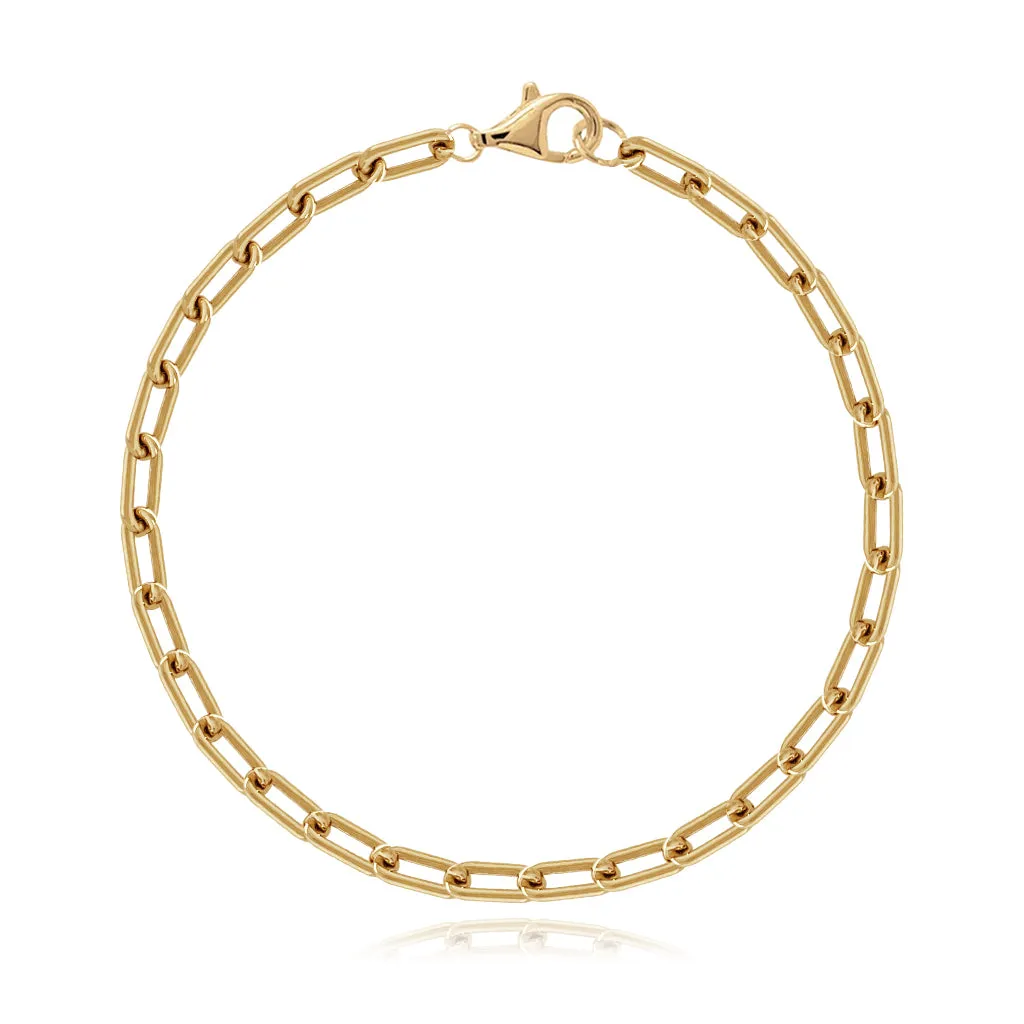 Small Rounded Paperclip Bracelet