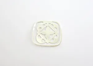 Small, rounded square, cutwork Bookmark
