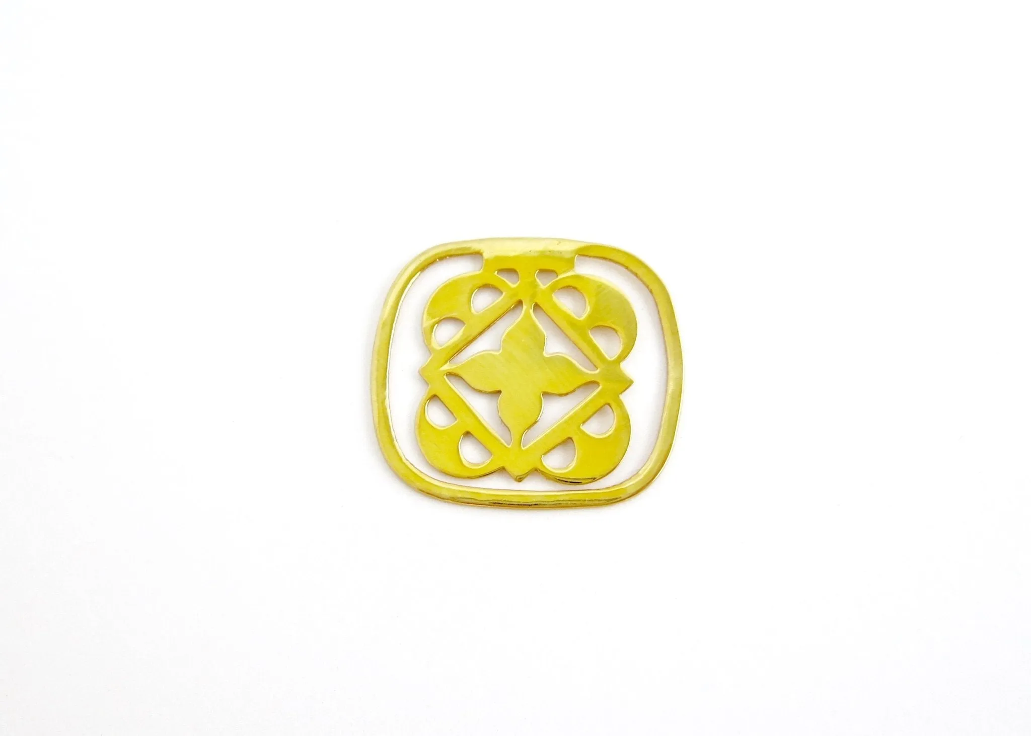 Small, rounded square, cutwork Bookmark