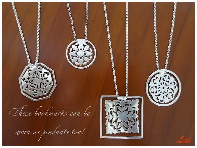 Small, rounded square, cutwork Bookmark