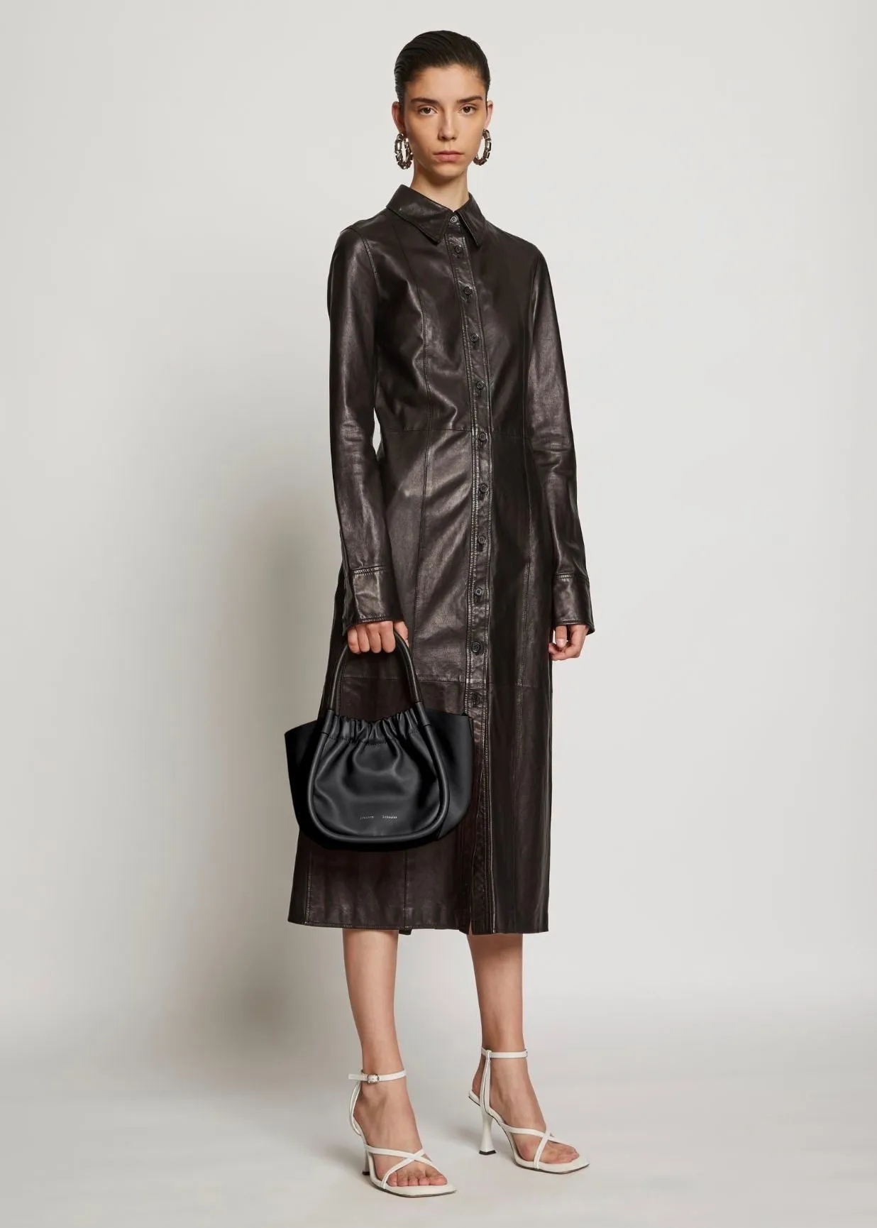 Small Ruched Crossbody Tote