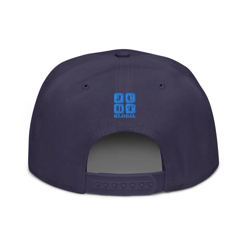 Snapback Hat "1051-0041 Born To Play Soccer (Blue Logo)"