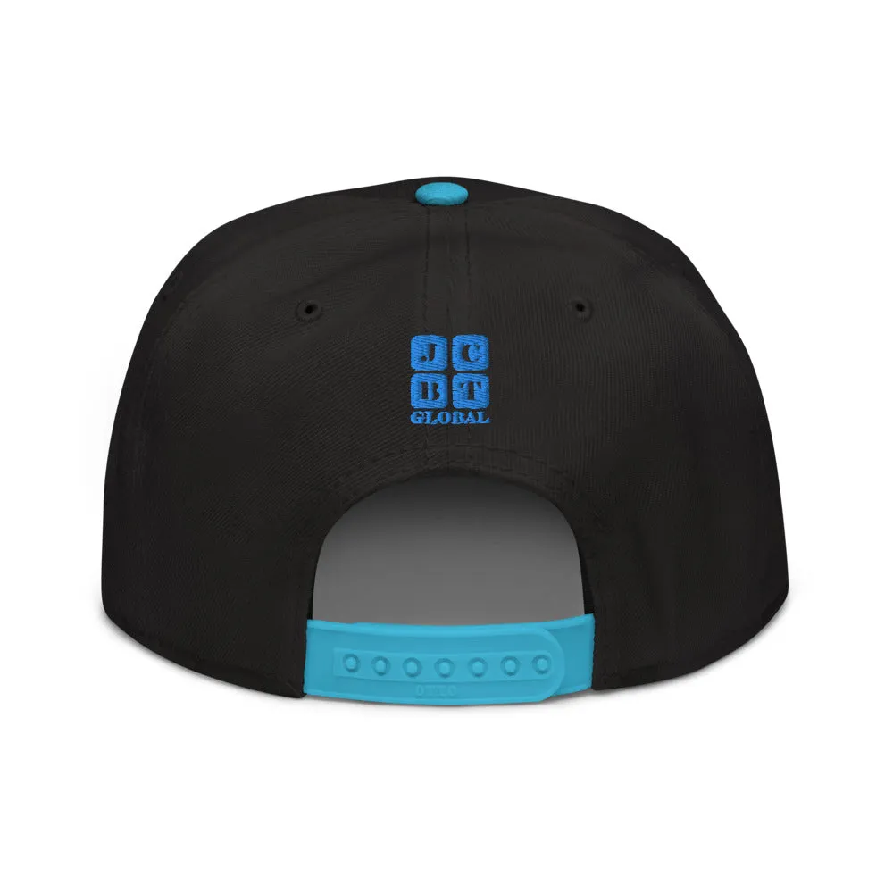 Snapback Hat "1051-0041 Born To Play Soccer (Blue Logo)"