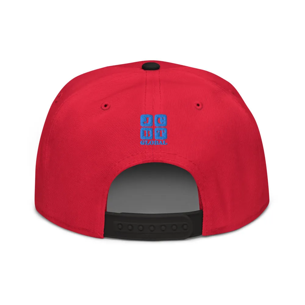 Snapback Hat "1051-0041 Born To Play Soccer (Blue Logo)"