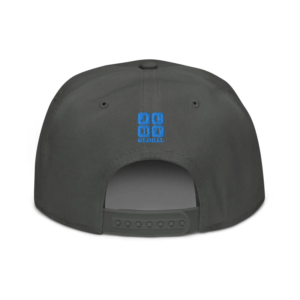 Snapback Hat "1051-0041 Born To Play Soccer (Blue Logo)"
