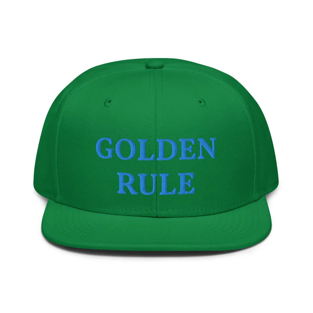 Snapback Hat "1052-0021 Golden Rule (Blue Logo)"