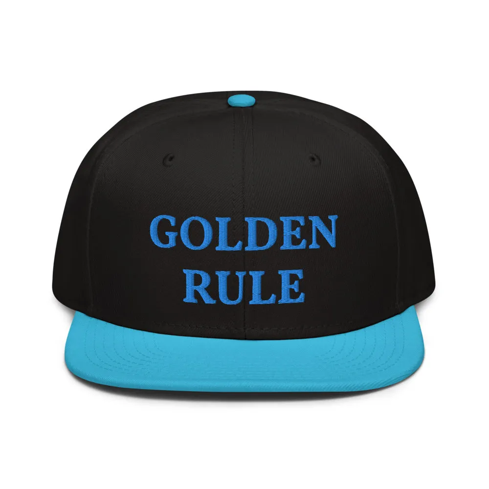 Snapback Hat "1052-0021 Golden Rule (Blue Logo)"