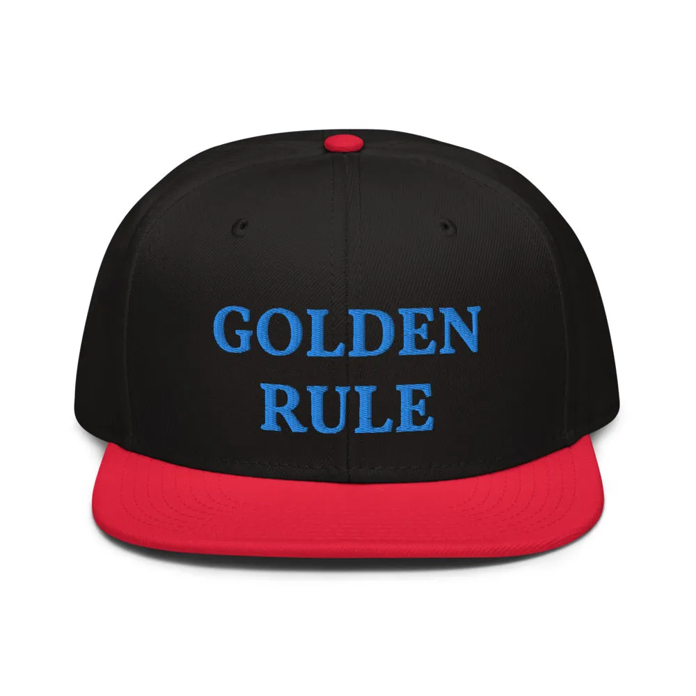 Snapback Hat "1052-0021 Golden Rule (Blue Logo)"
