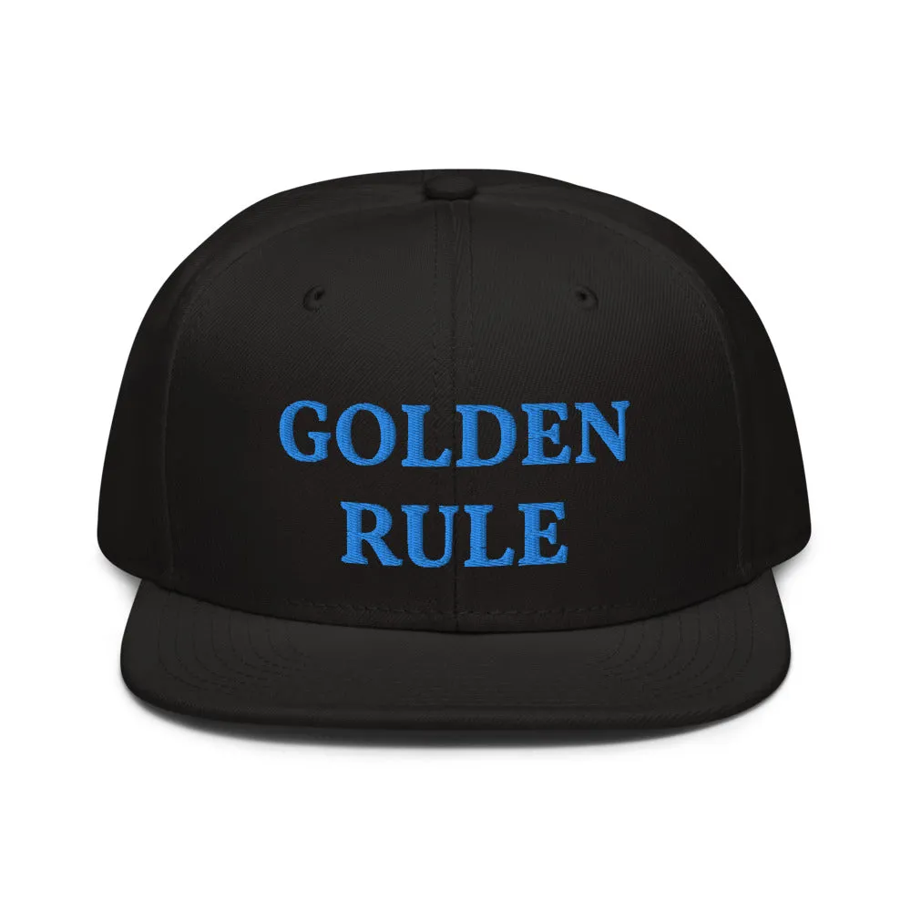 Snapback Hat "1052-0021 Golden Rule (Blue Logo)"